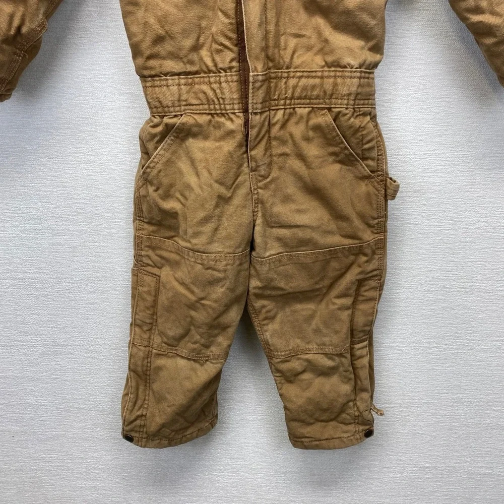 Polar King by Key Insulated Duck Canvas Coveralls Youth XS Brown Workwear Suit